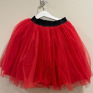 Dolce Gabbana red tulle skirt